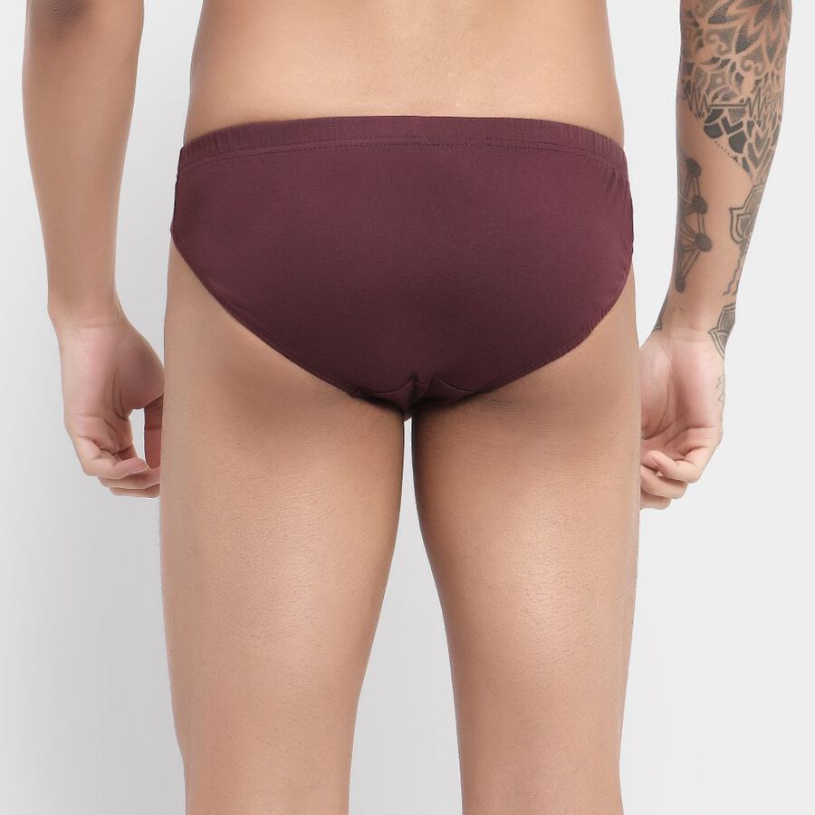 Men's Cotton Brief, वाइन, large image number null